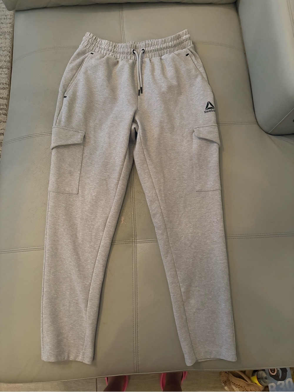 Reebok Light Gray Men's Cargo Joggers